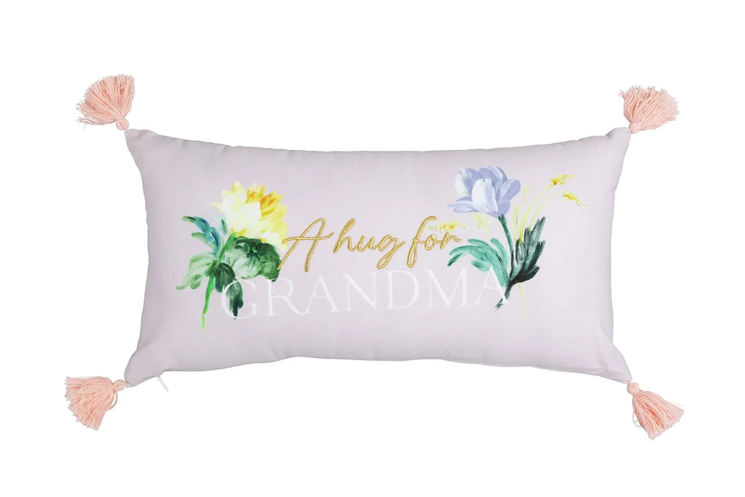 Argos Home Embroidered Grandma Cushion - Pnk - 44x23cm