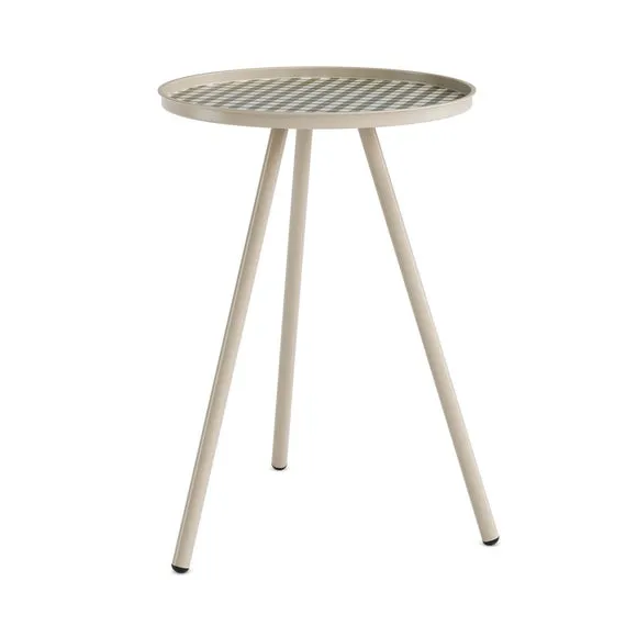 Kai Side Table, Gingham Print 6