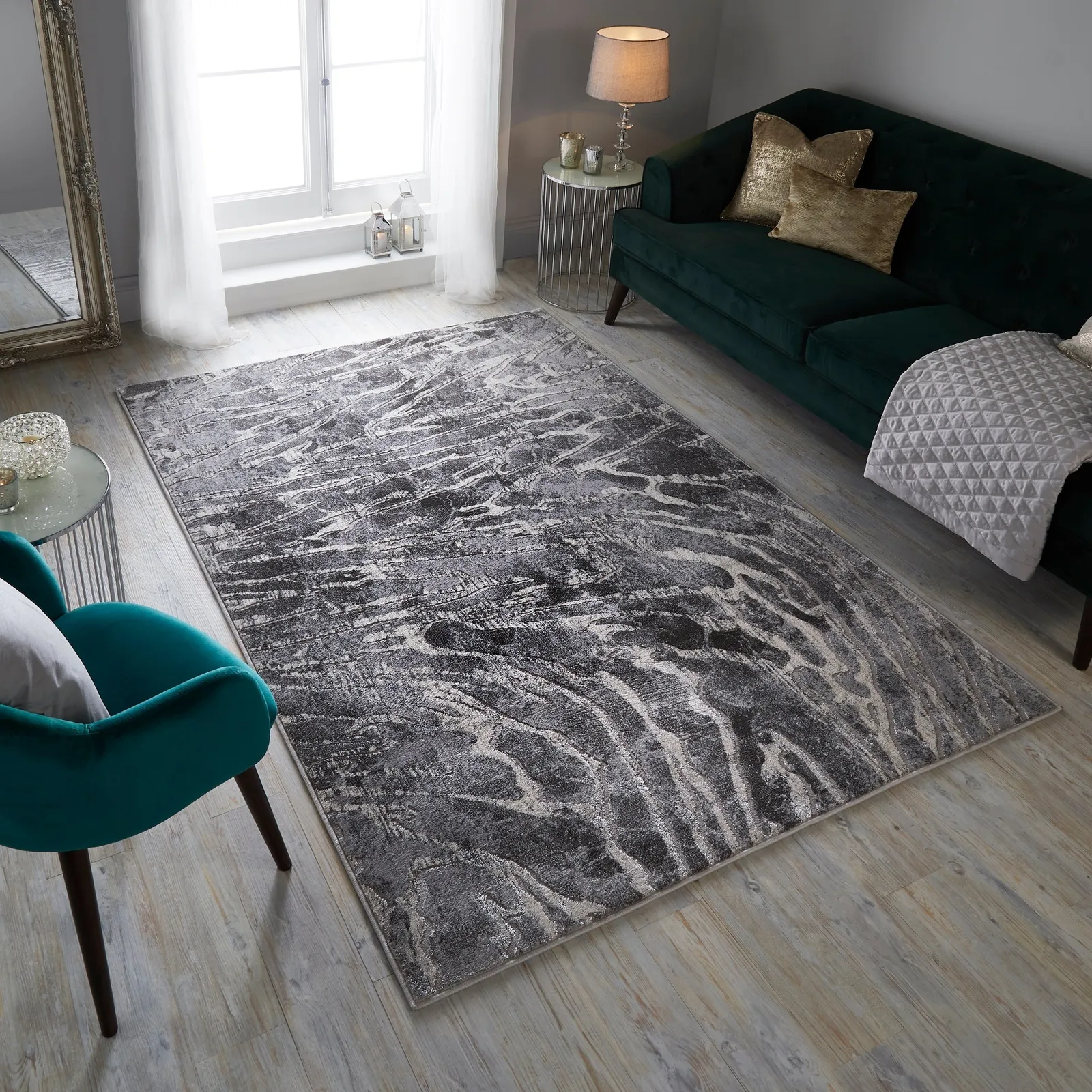 Lyra Rug Silver