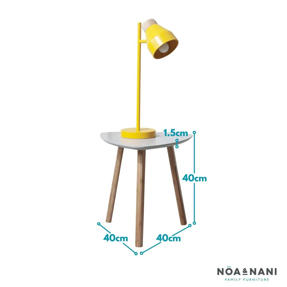 Nöa and Nani Malme Small Outdoor Side Table for Balcony & Patio in White in Light Grey 4