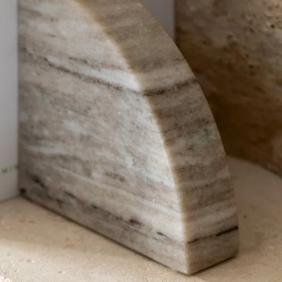Cedar & Sage Set of 2 Tamera Marble Bookends 2