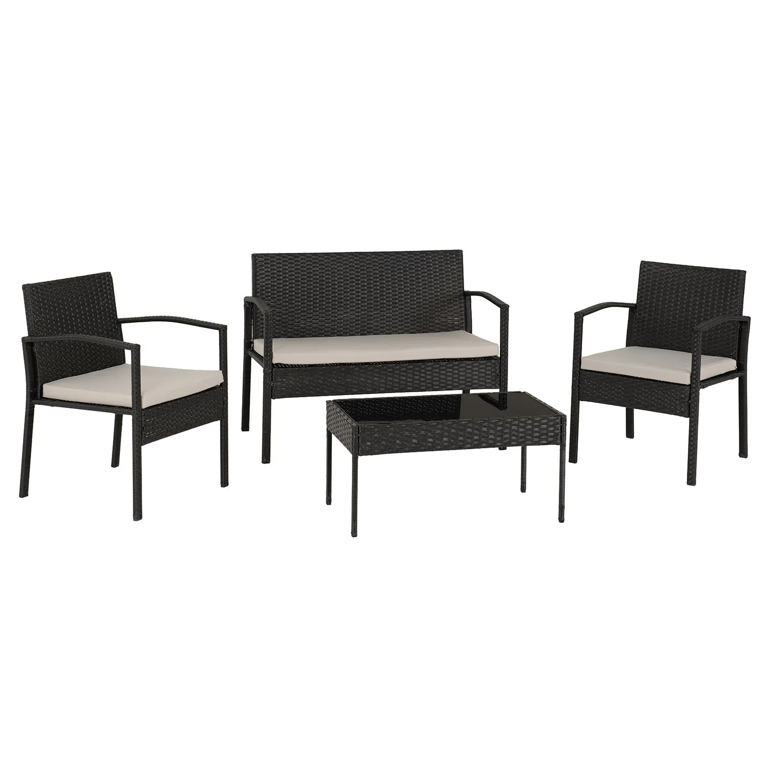 Seconique Cedar 4pc Garden Set in Black 3