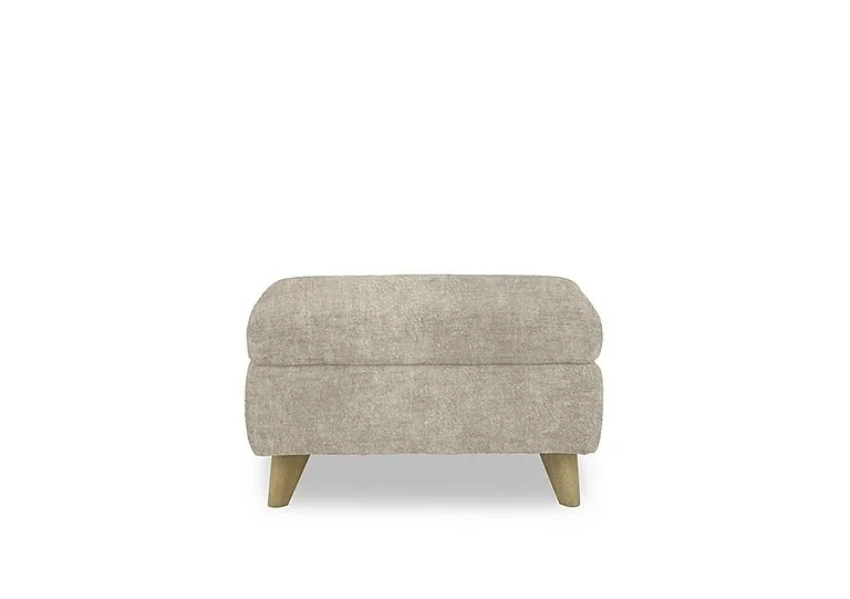 Malmo Fabric Coffee Table Storage Footstool - Cream