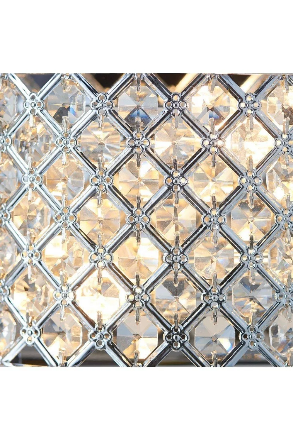 Netlighting Hudson 2 Light Indoor Wall Light Chrome with Crystal E14 in Clear 6