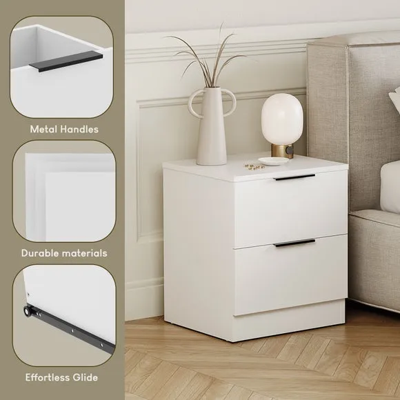 Hayes 2 Drawer Bedside Table 3