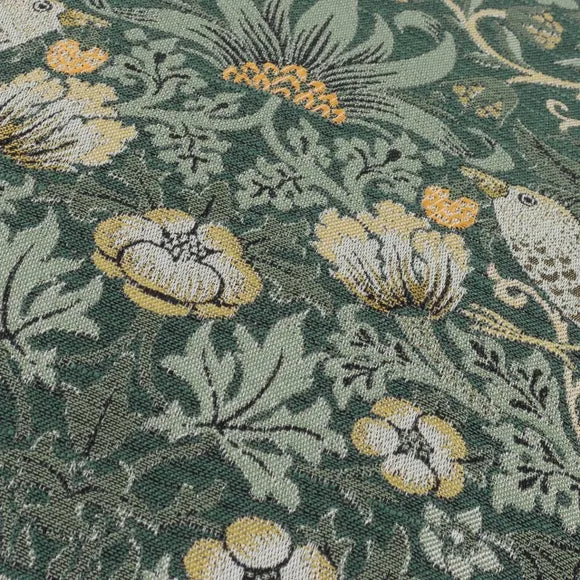 Morris & Co. Strawberry Thief Jacquard Square Cushion 2