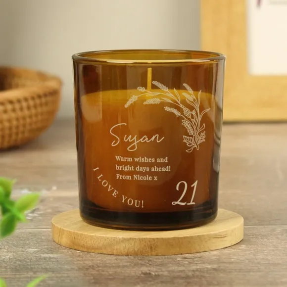 Personalised Glass Birthday Candle 2