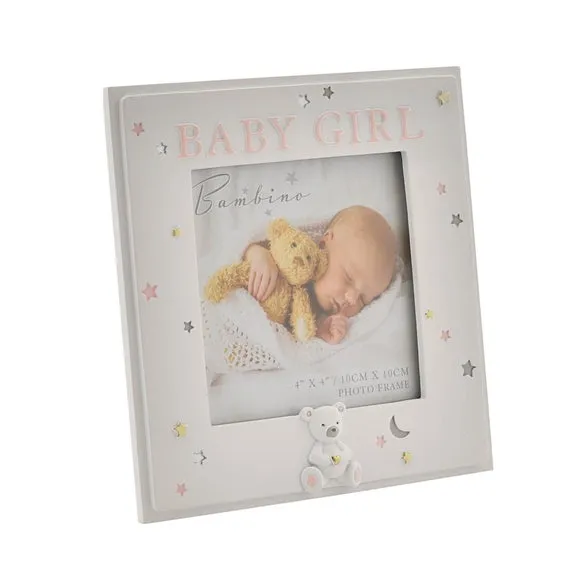 Bambino Resin Baby Girl Photo Frame