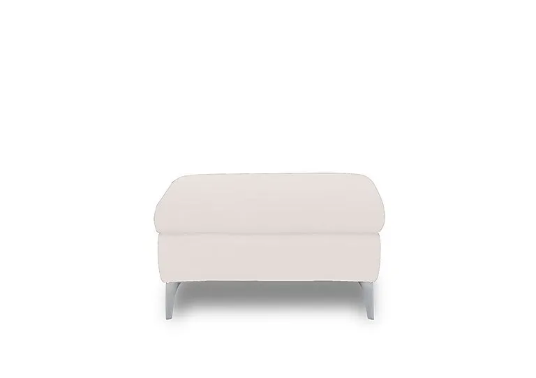 Vino Leather Large Footstool - Cotton
