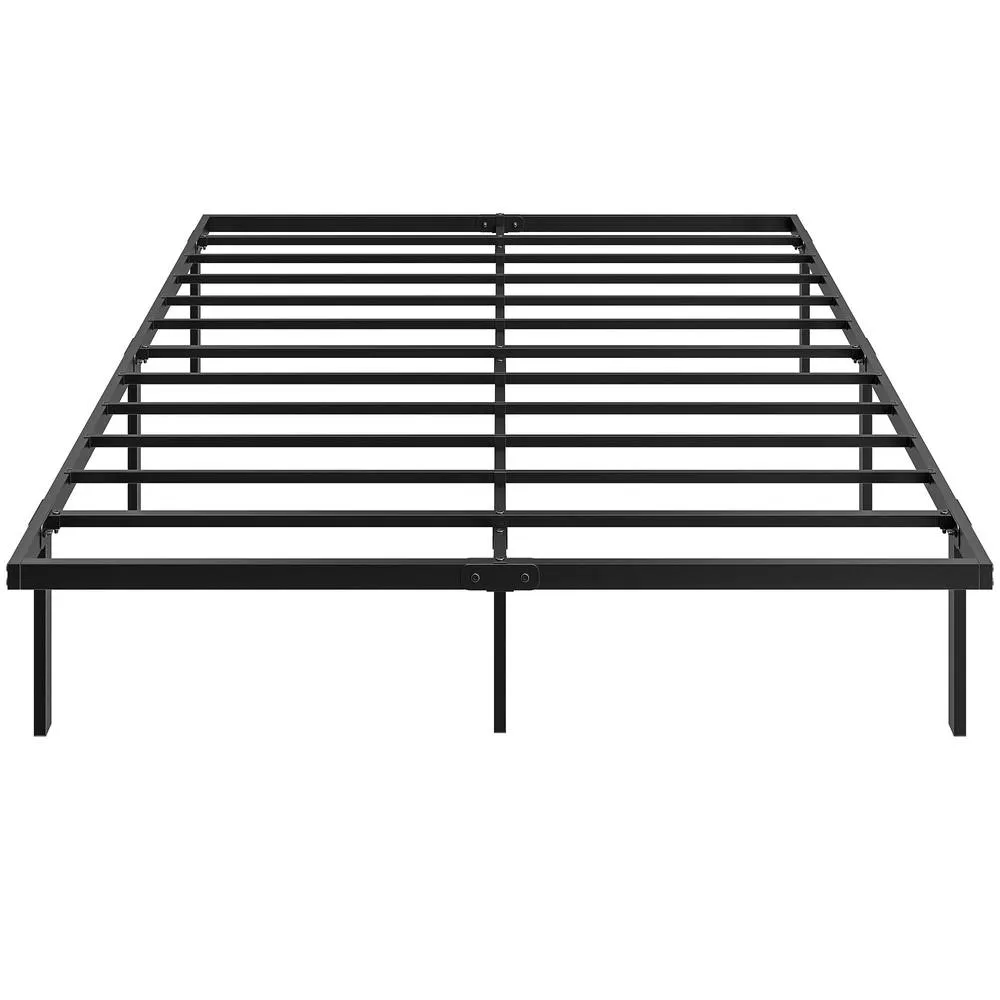 HOMCOM 5ft King Bed Frame with Underbed Storage, No Box Spring Needed in Black 2