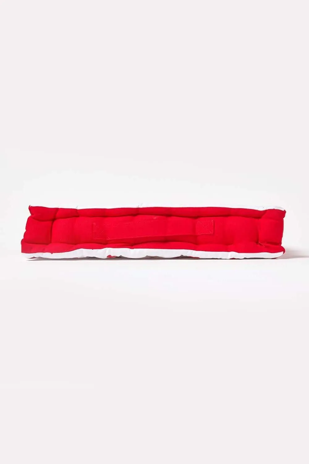 Homescapes Cotton Hearts Floor Cushion in Red 5