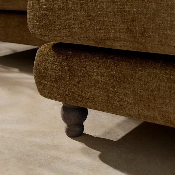 Arthur Linen Chenille Corner Chaise Sofa 5