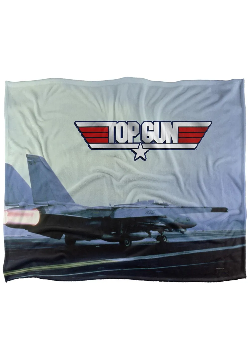 TOP GUN Take Off-Silky Touch Super Soft Throw Blanket 152 X 127 cm in White