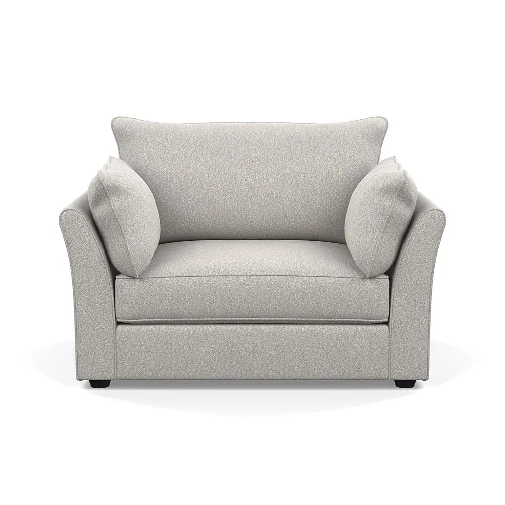 Heal's Tailor Loveseat Chunky Boucle Ecru Black Beech Feet