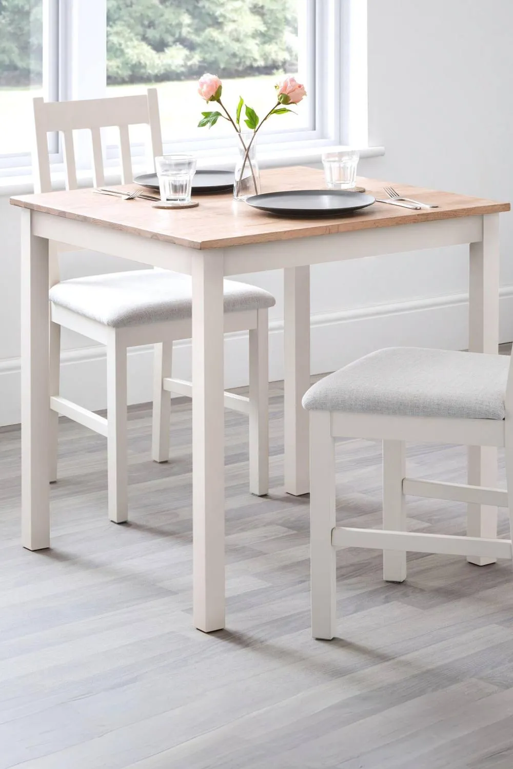 Julian Bowen Coxmoor Square 4 Seater Dining Table in Ivory 1