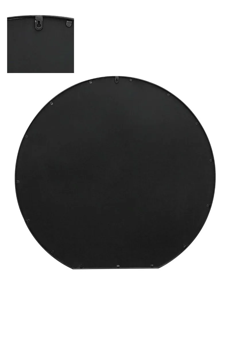 MirrorOutlet Black Framed Flat Bottom Circular Wall Mirror (126CM X 120CM) 4