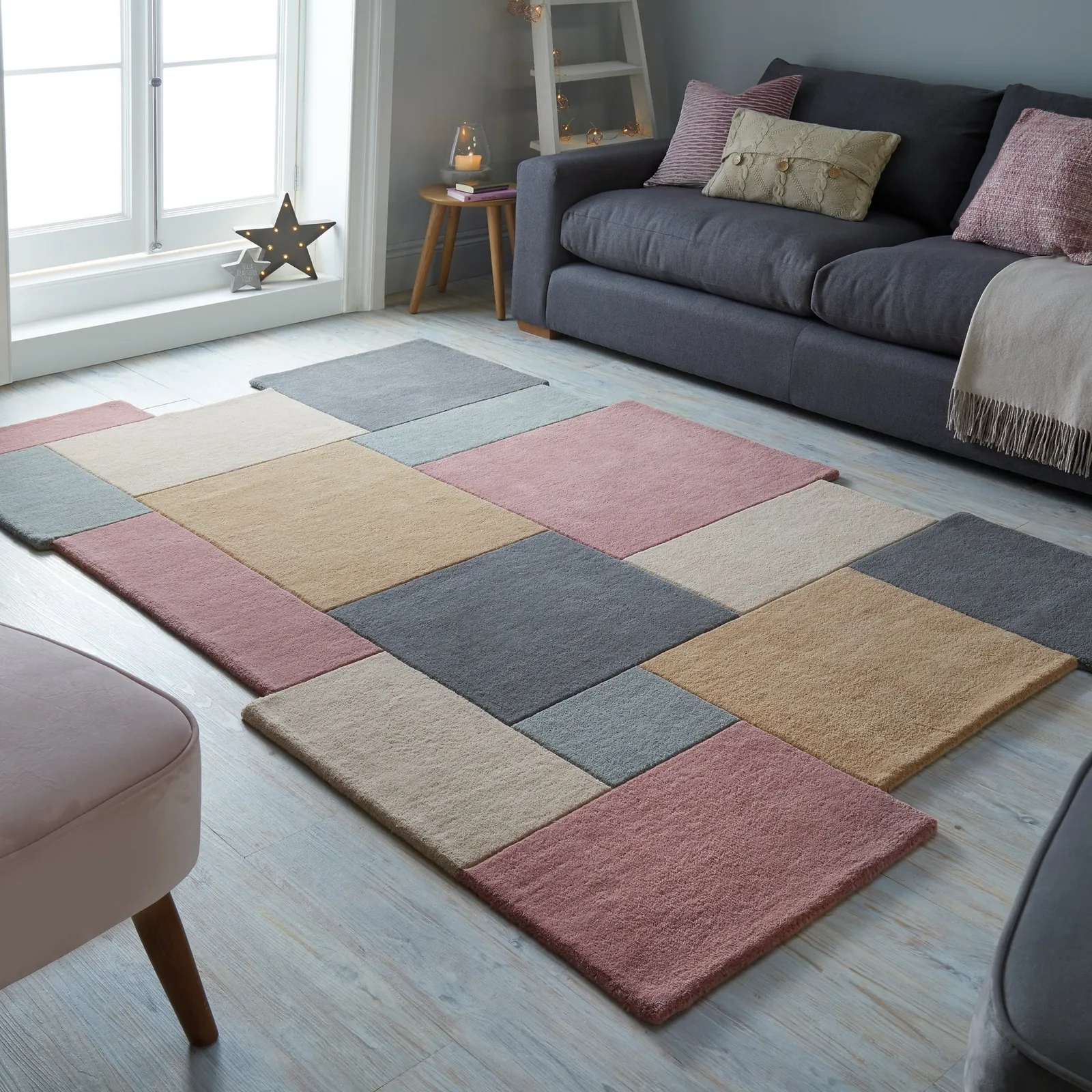Collage Modern Cut-Out Wool Rug 1