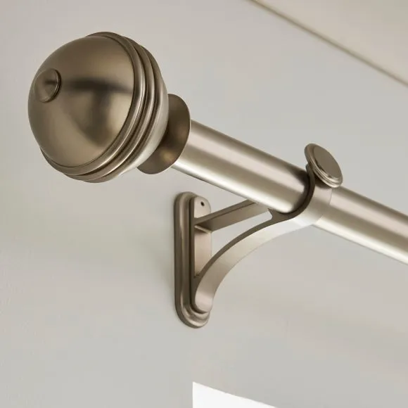 Traditional Ball Fixed Metal Curtain Pole with Rings 3