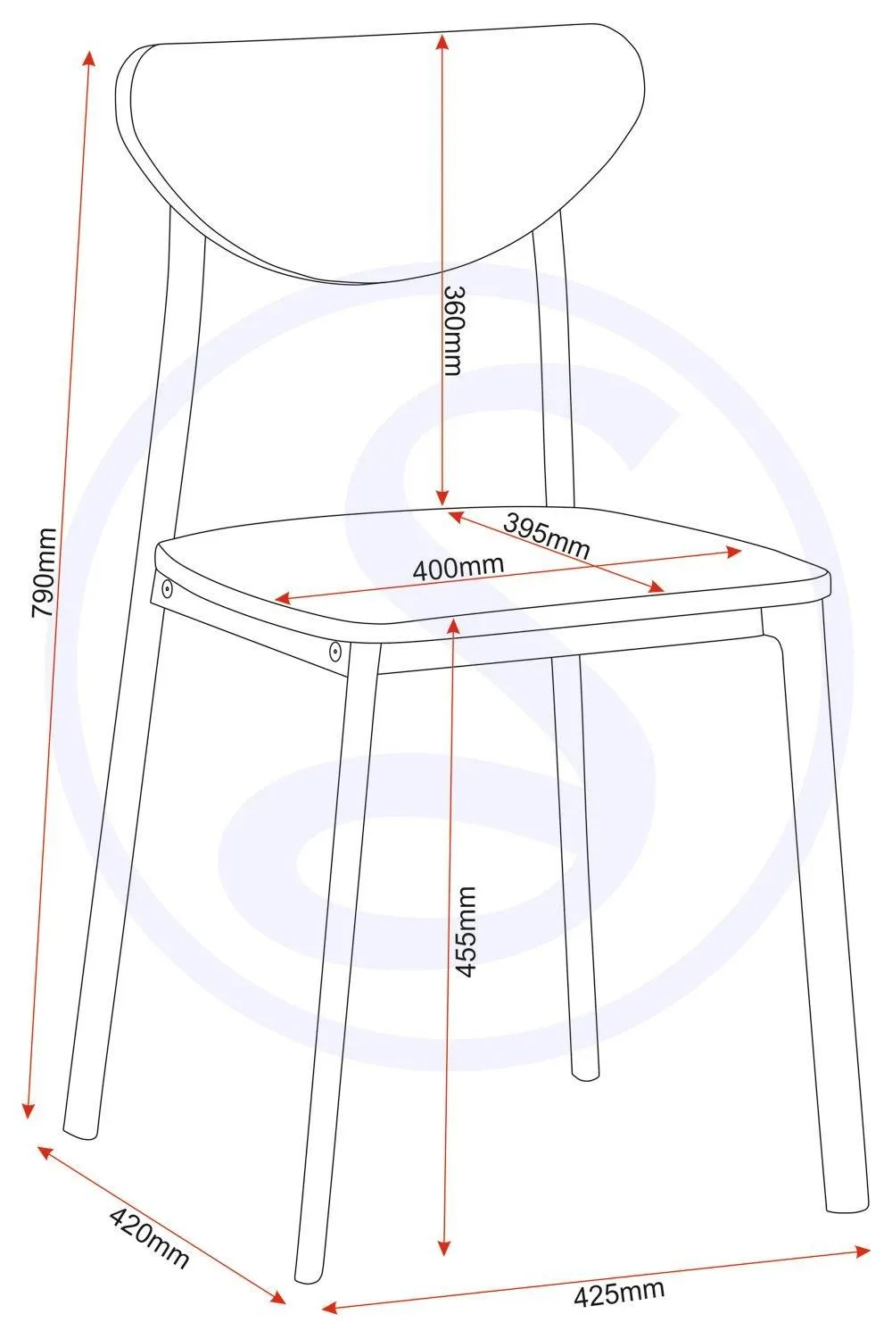 Seconique Riley Chair ( Pair ) in Light Oak 6