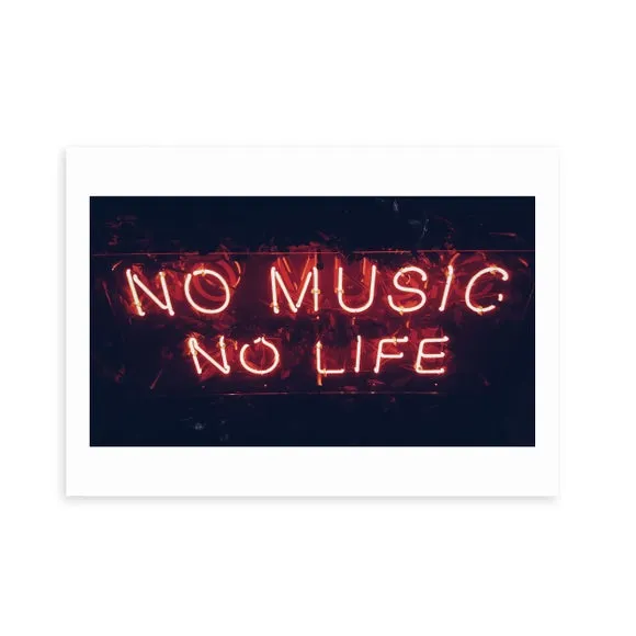 East End Prints No Music No Life Framed Print 2