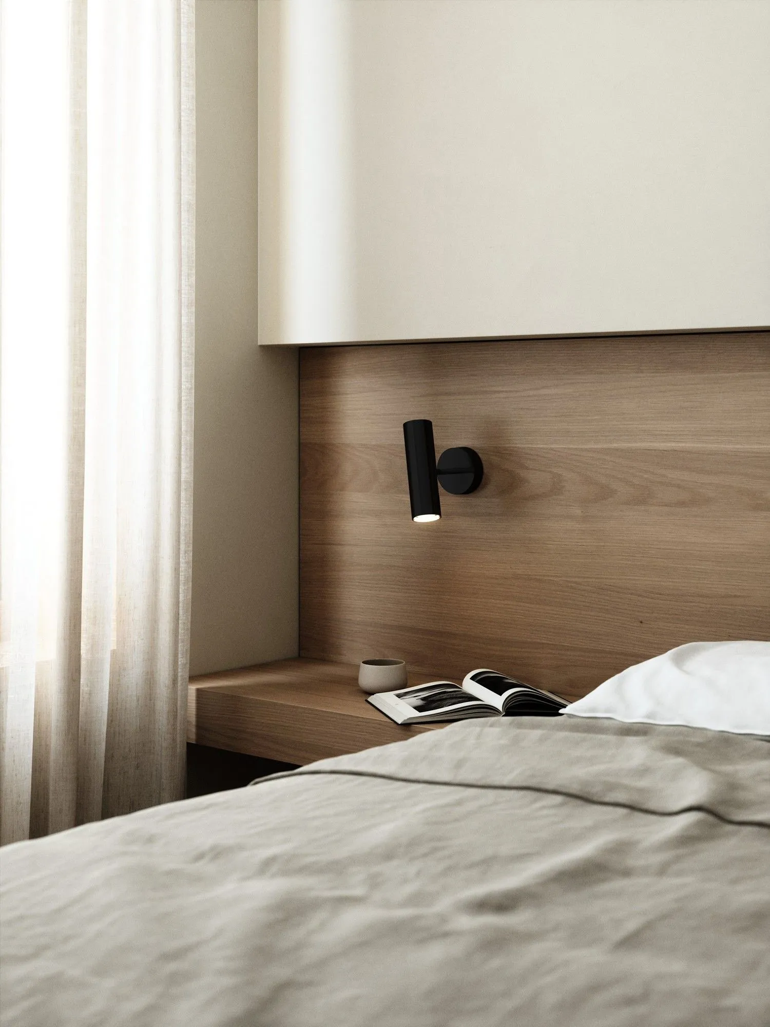 Nordlux Mib Wall Light Black Metal Bedroom GU10 Switch Plug In/Mains 5