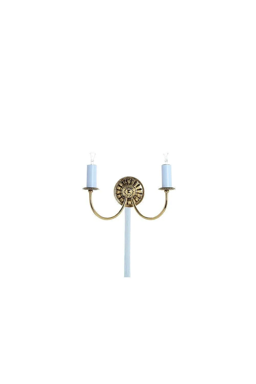 Netlighting Solar Polished Brass Candle Wall Lamp in Yellow