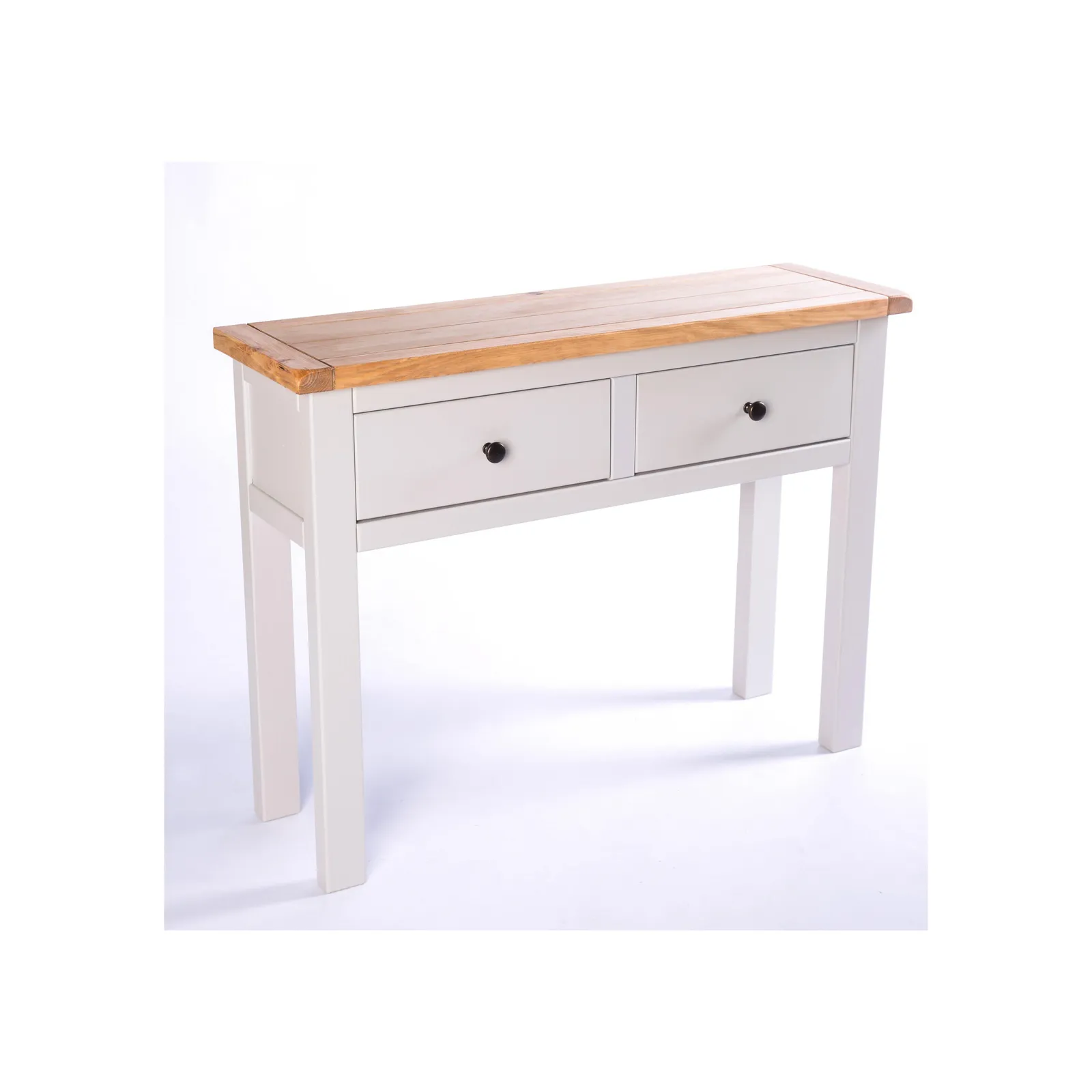 Cabinet Bits Argenta Light Grey 2 Drawer Console Table Brass Knob 3