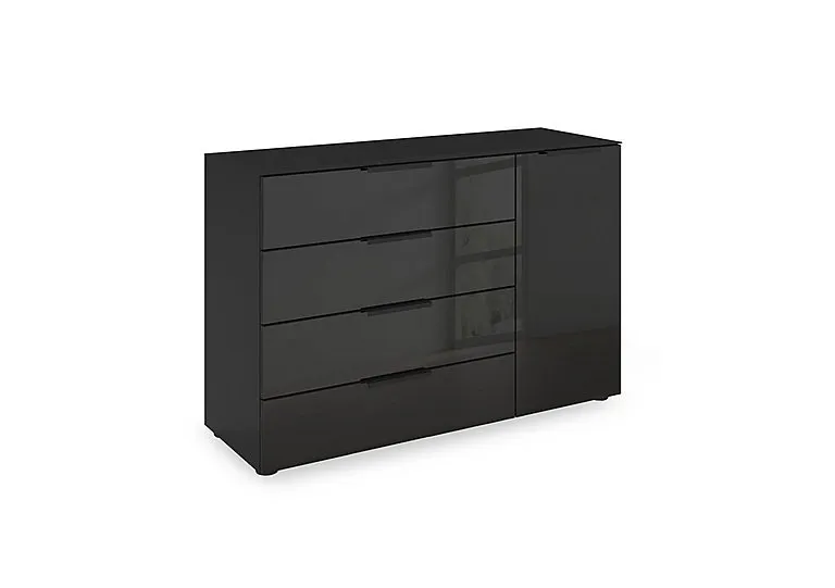 Haven 4 Drawer 1 Door Décor Chest with Glass Front