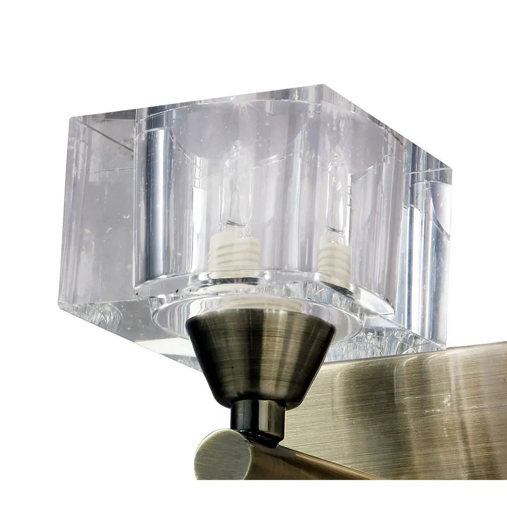 Netlighting Cuadrax Wall 1 Light G9 Antique Brass in Bronze 5