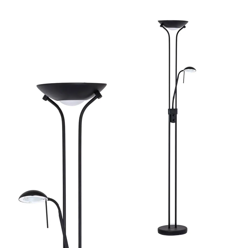 Mother and Child Floor Lamp, Satin Black 1