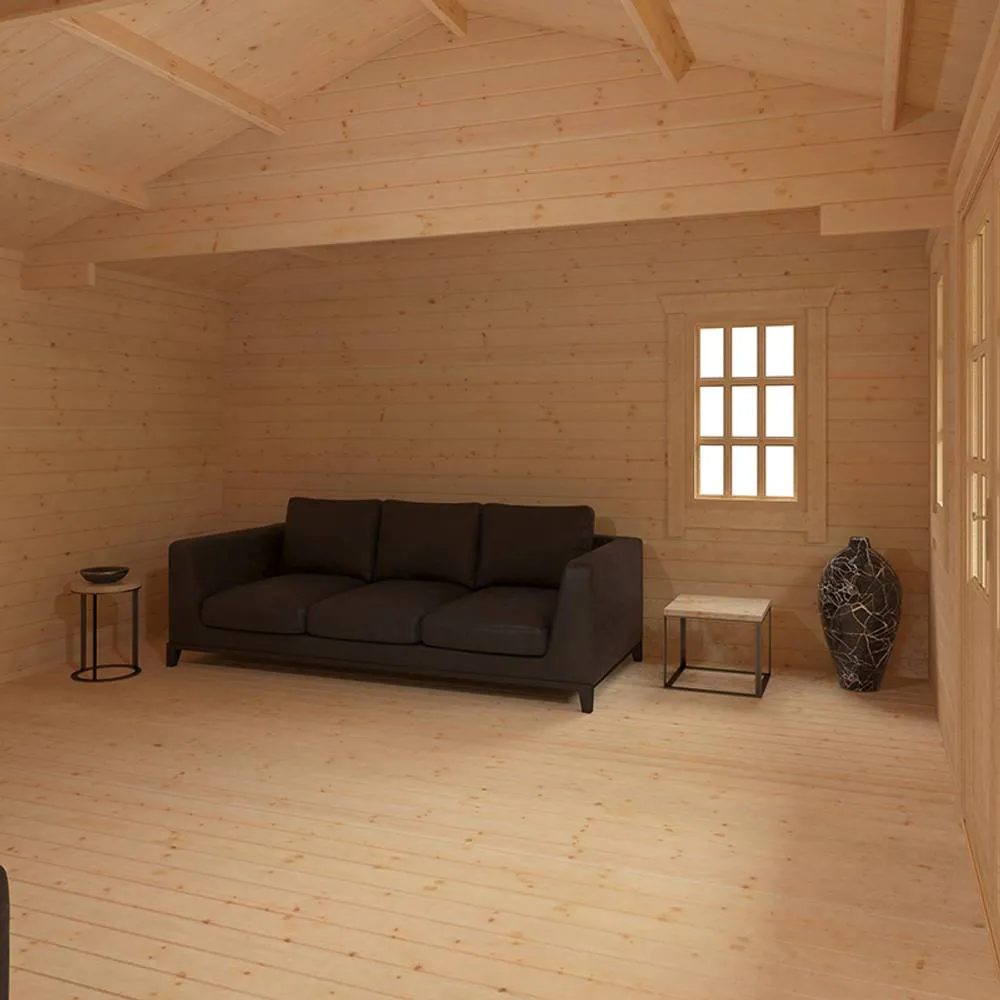 Buttercup Farm 20x16 The Dalton 44mm Cabin - L595 x W475 x H313.9 cm in Natural 6