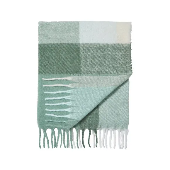 Catherine Lansfield Faux Mohair Check Throw Blanket 130cm x 170cm 4