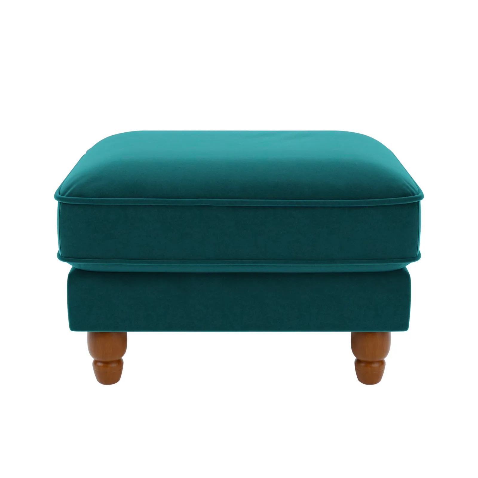 Beatrice Velvet Footstool Green