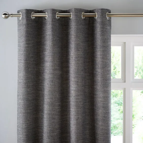 Churchgate Swithland Herringbone Eyelet Curtains (Blackout Available) 1