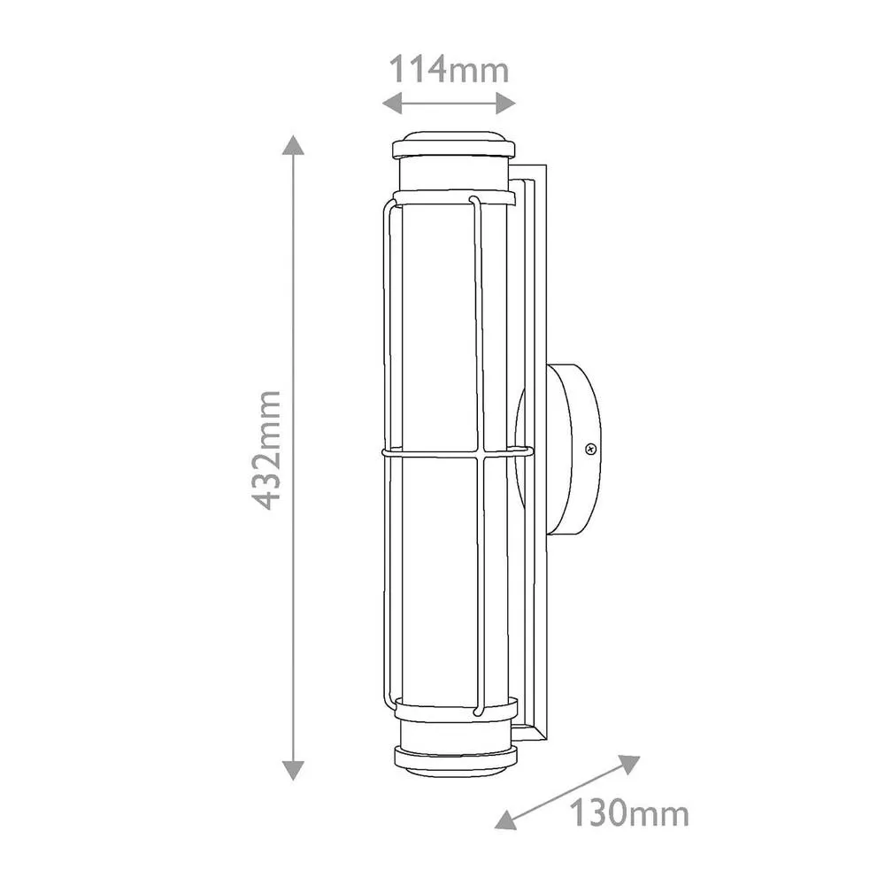 Netlighting Saylor Small Integrated LED Wall Light Matte Black 3000K IP44 2