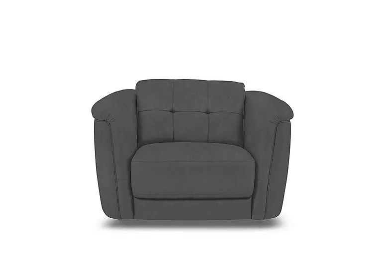 Monarch Fabric Cuddler Chair - Manhattan Charcoal
