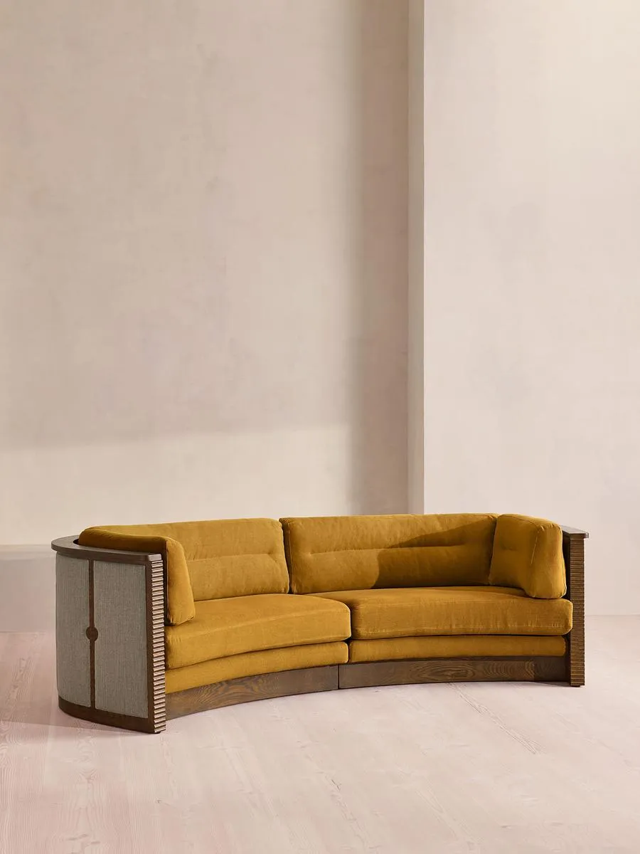 Belmont Sofa, Three Seater, Linen, Turmeric