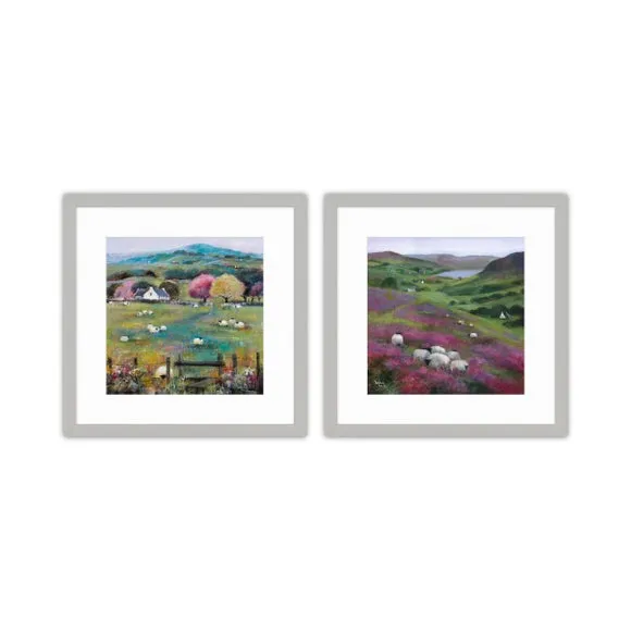 Set of 2 Heather Sheep Framed Prints 2