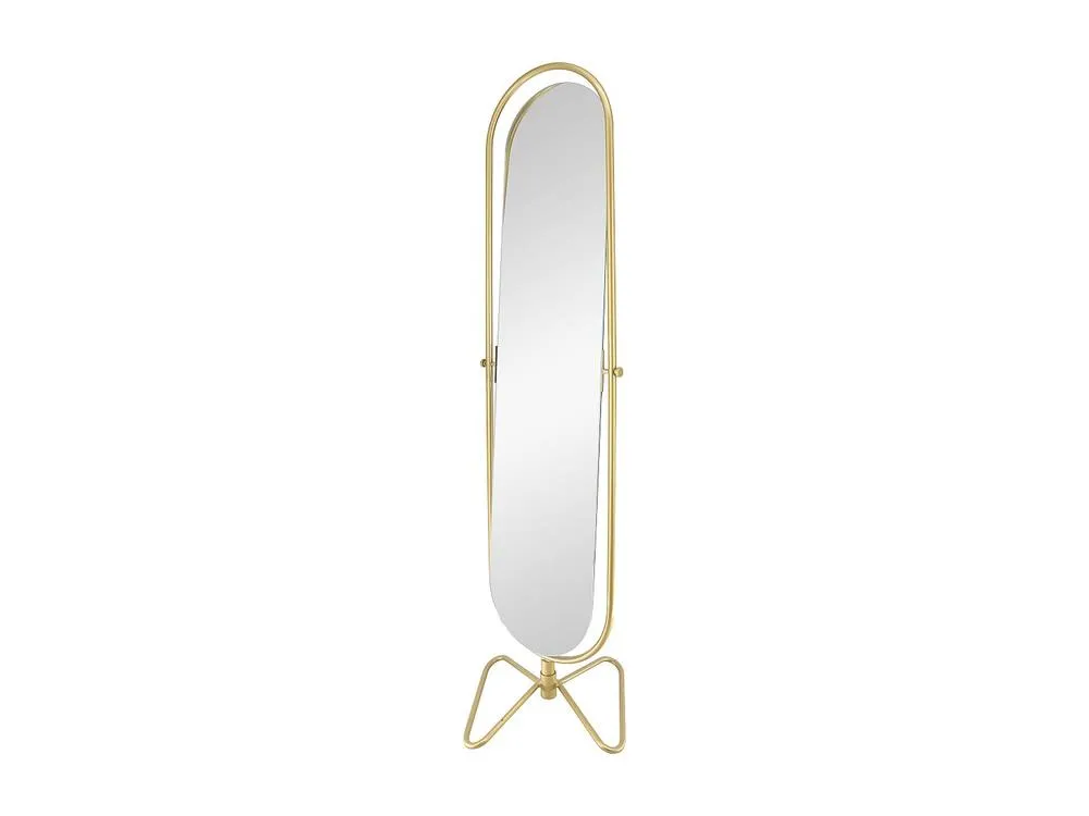 Vente-unique Freestanding Metal Swivel Mirror - L45 X H171 Cm - Gold - ASATU 5