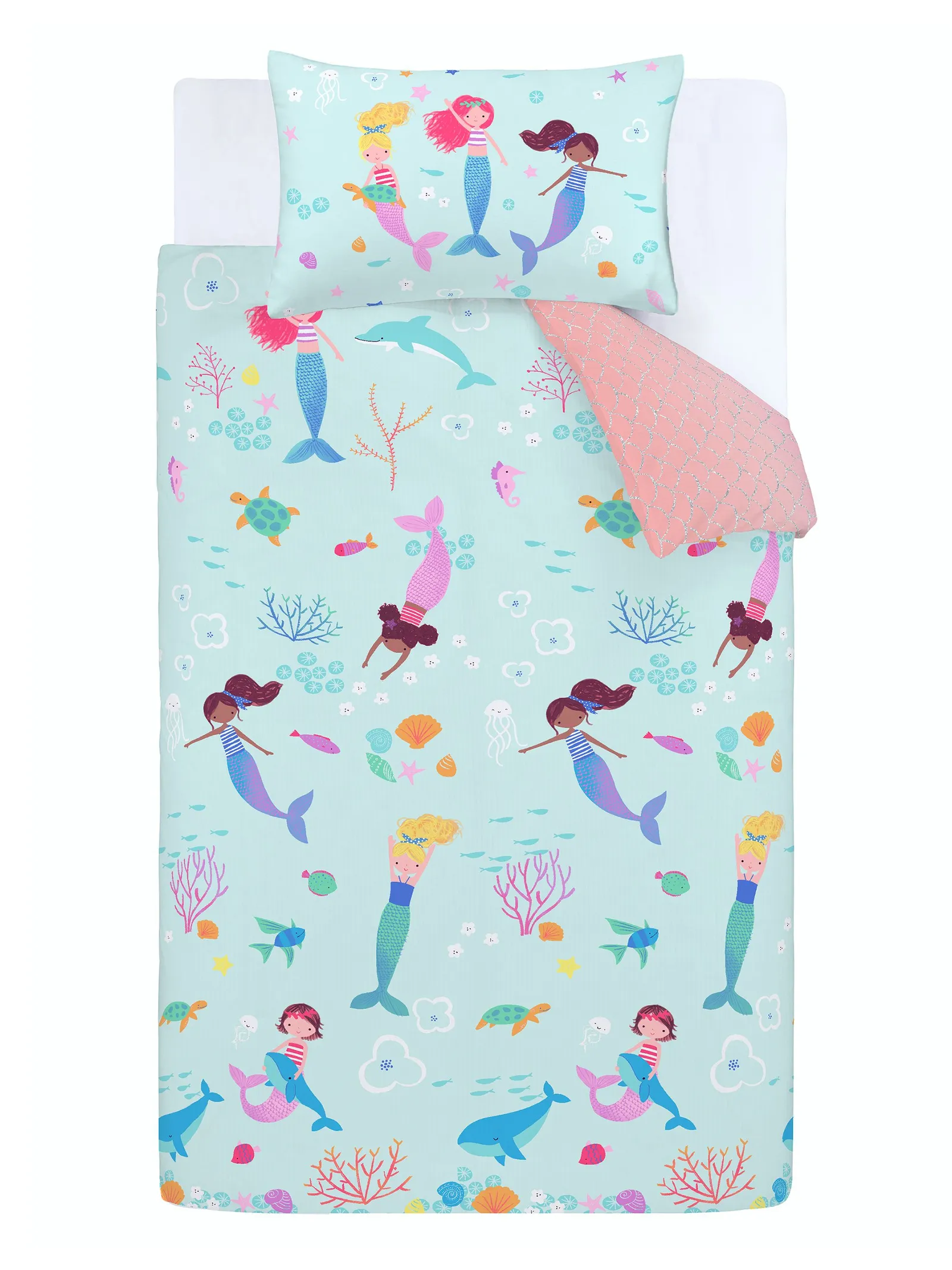 Catherine Lansfield 'Mermaid' Duvet Cover Set in Blue 5