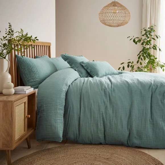 Cotton Muslin Duvet Cover and Pillowcase Set 6