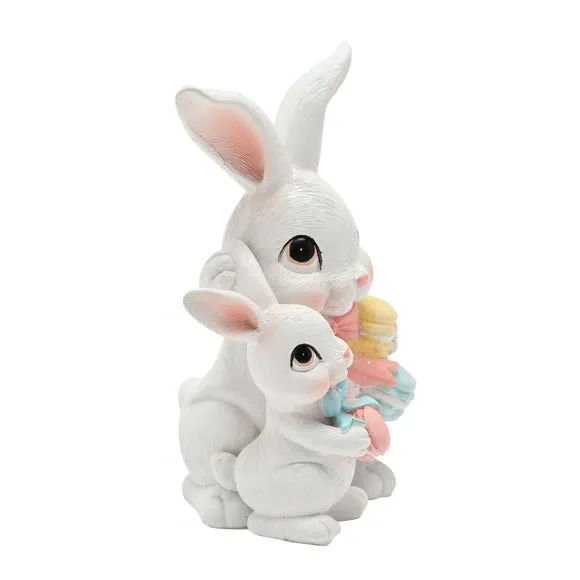Eggstraordinary Gift Co. Easter Bunny Mum and Baby Ornament 4