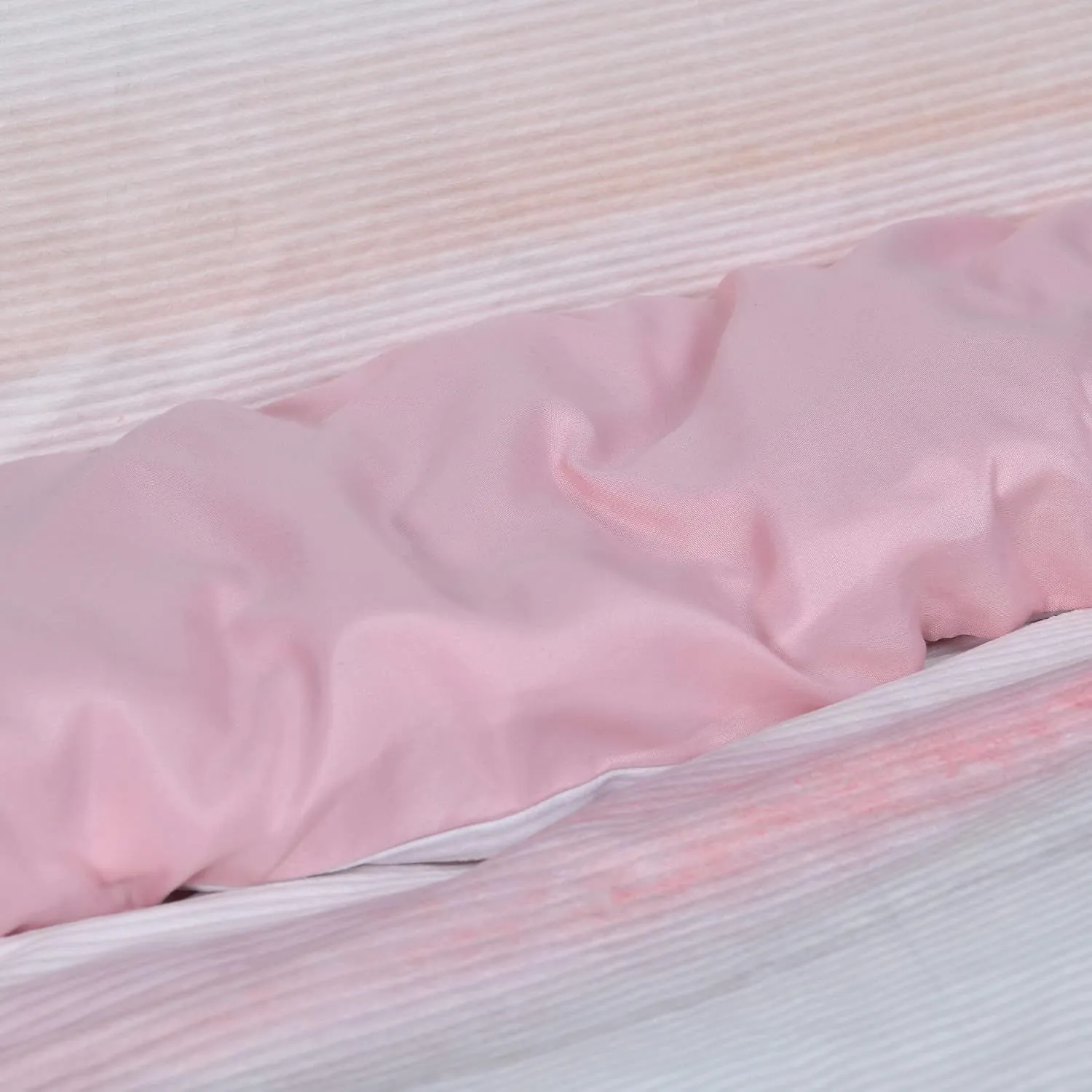 Smart Living Luxury Hotel Quality Reversible Ribbed Velvet Duvet Cover with Pillowcases in Pink 3