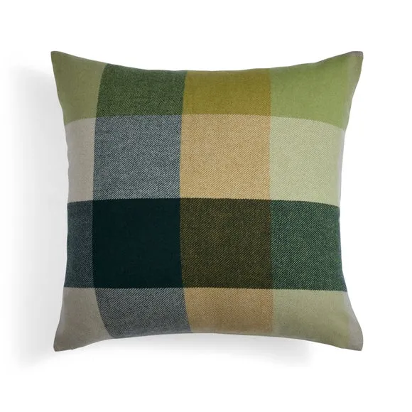 Deddington Check Wool Square Cushion 3