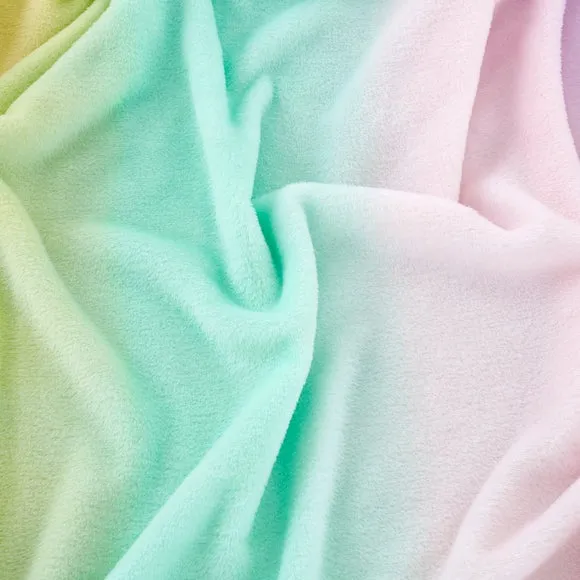 Rainbow Ombre Fleece Throw Blanket 2