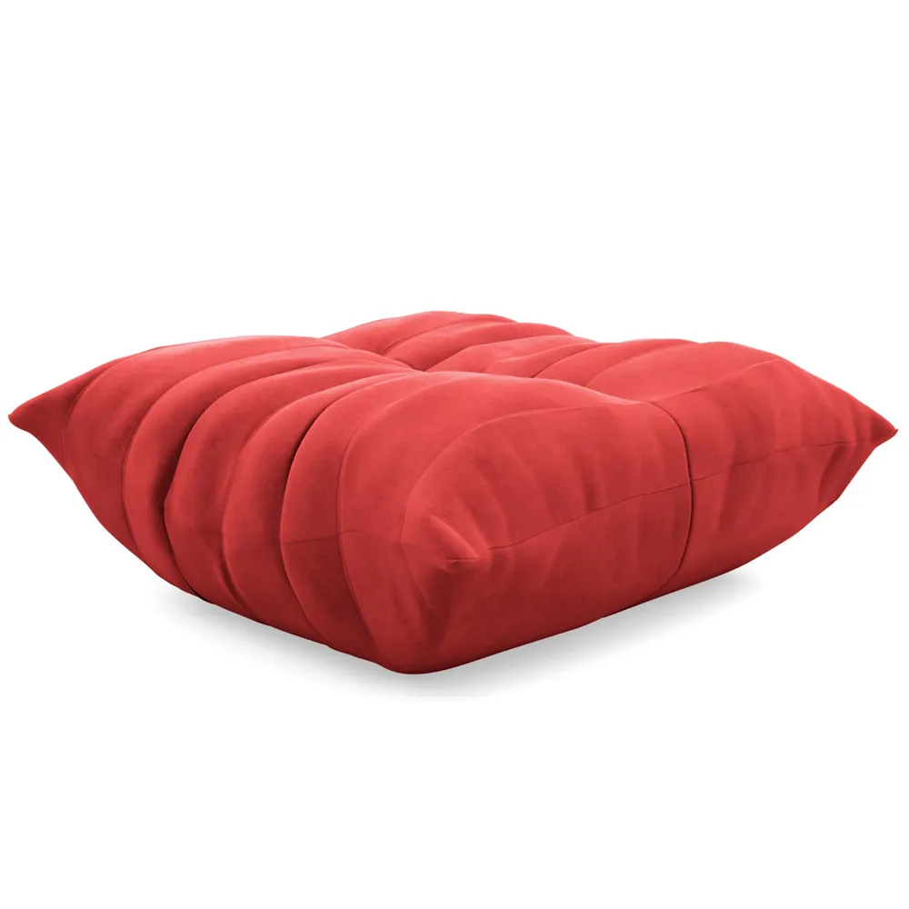 Ligne Roset Togo Footstool Alcantara Goya Red 1