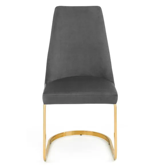 Vittoria Set of 2 Cantilever Dining Chairs, Velvet 5