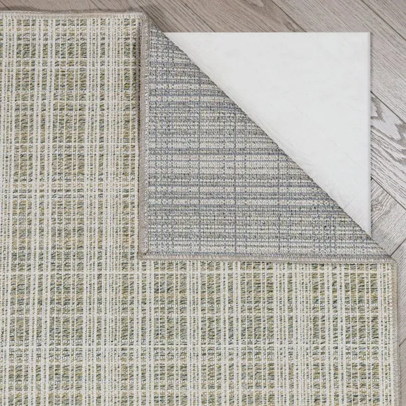 Woven Check Textured Washable Rug 3
