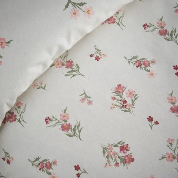 Catherine Lansfield Ditsy Floral 100% Brushed Cotton Duvet Cover & Pillowcase Set 3