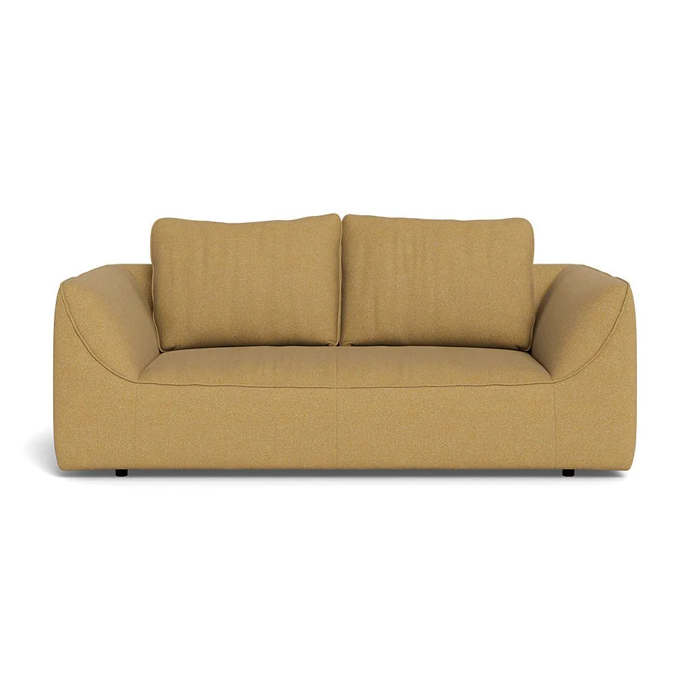 Heal's Morven 2 Seater Sofa Boucle Tweed Citrine Black Feet